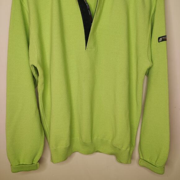 Green Coast Yachting Outfits Sweater Water Repellant Wool Size 52 Luxury Italy - Picture 3 of 14